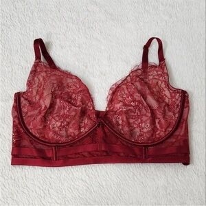 Victoria’s Secret Very Sexy Unlined Demi Bra - Burgundy Red 32C Valentine’s Day